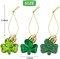 36 Pieces St Patrick's Day Mini Shamrock Ornaments for Small Tree Decorations Good Luck Clover Hanging Bauble Green Trefoil Irish Ornaments for Saint Patrick's Day Tree Shelf Decor Party Favors Supplies